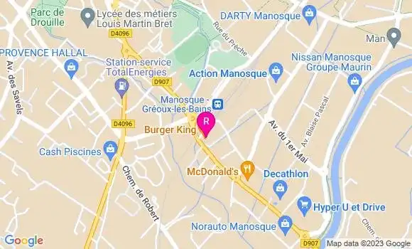Localisation Fast Food Burger King
