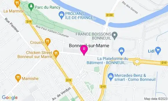 Localisation Restaurant Turc Aux Délices de Bonneuil