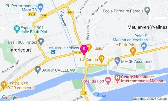 Localisation Restaurant Japonais Sushi Meulan