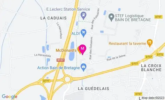 Localisation Fast Food Mc Donald