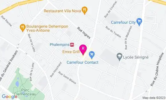 Localisation Restaurant Grill Emre Grill