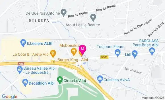 Localisation Fast Food Burger King