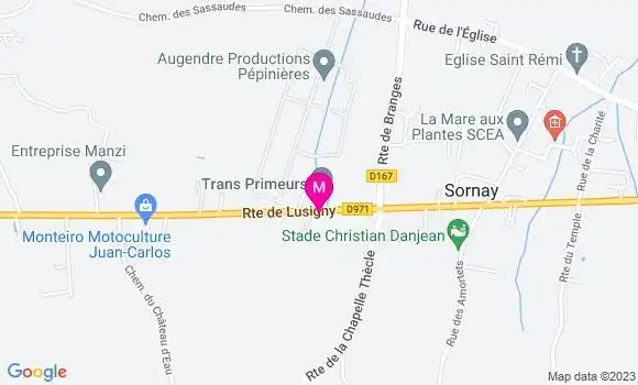 Localisation Sornay Kebab