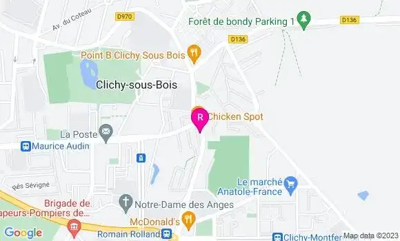 Localisation Restaurant  Clichy Chicken