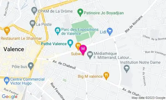 Localisation Fast Food Subway