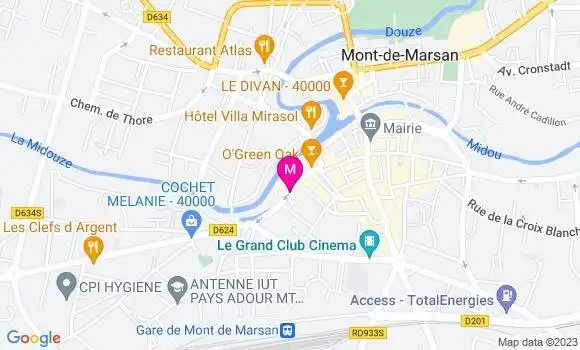 Localisation Pizzeria Mont de Pizza