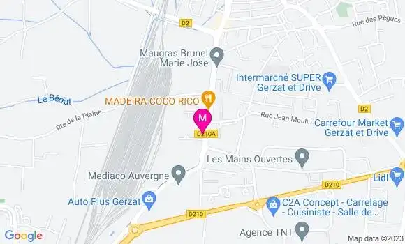 Localisation Restaurant  La Croisée des Pains