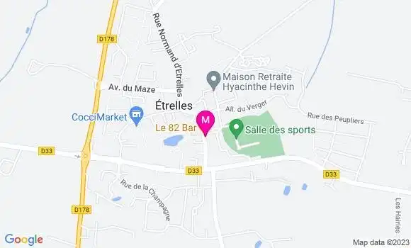 Localisation Restaurant Bar Le 82