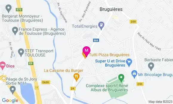 Localisation Pizzeria Tutti Pizza
