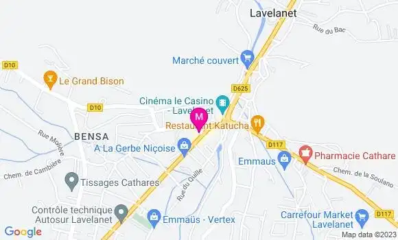 Localisation Pizzeria La Luna de Fifo