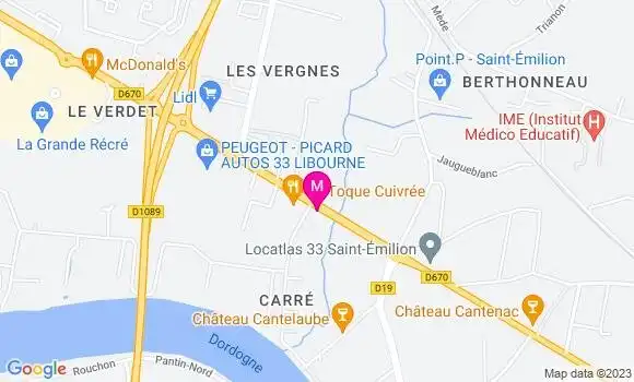 Localisation Restaurant  Le Carré d