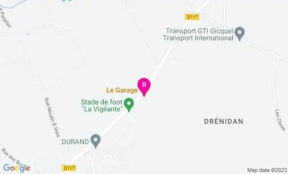 Localisation Pizzeria Le Garage