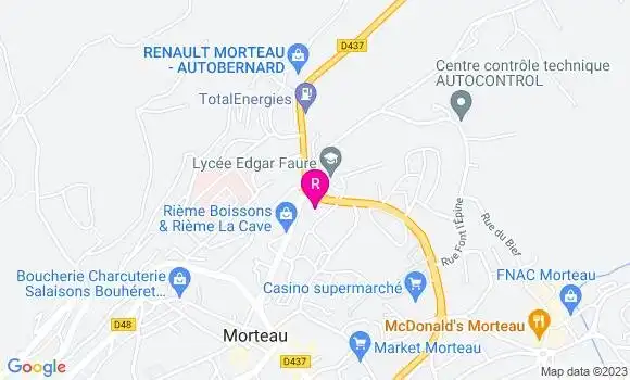 Localisation Restaurant  La Mie du Val