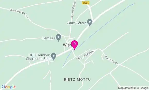 Localisation Auberge de Wismes
