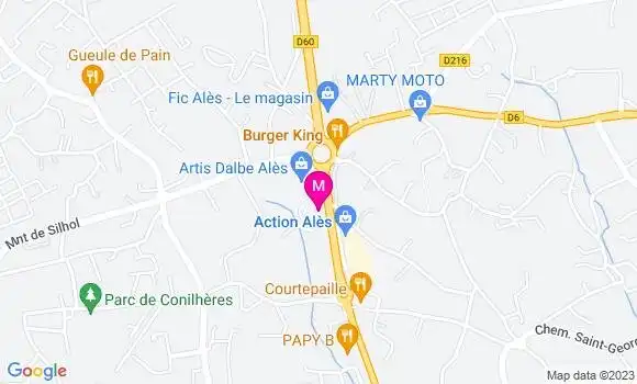 Localisation Fast Food Kfc