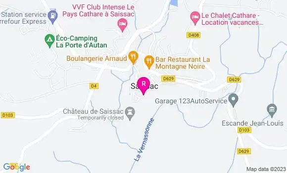 Localisation Pizzeria La Taverne du Château