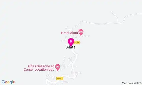 Localisation Restaurant Hôtel Hotel Alata