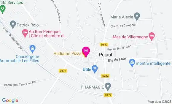 Localisation Pizzeria Andiamo Pizza