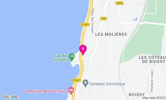 Localisation Restaurant  Les Rives du Lac