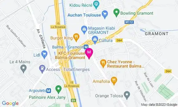 Localisation Fast Food Kfc