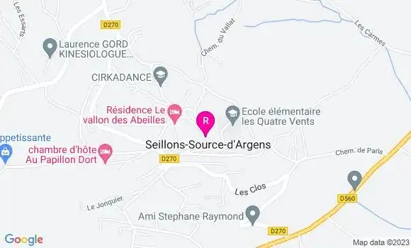 Localisation Pizzeria Seillons Pizza