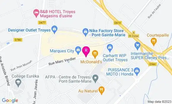 Localisation Fast Food Subway