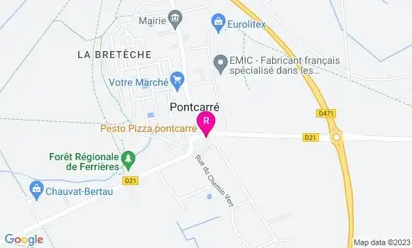 Localisation Pizzeria Pesto Pizza