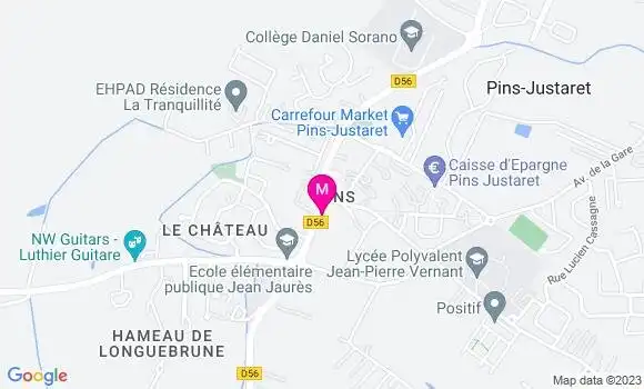Localisation Pizzeria Pizza les Pins