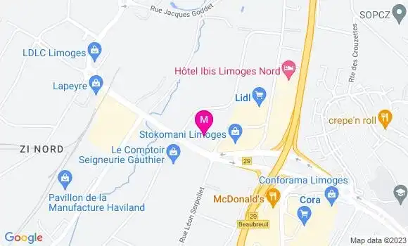 Localisation Fast Food Kfc
