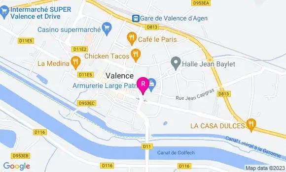 Localisation Pizzeria Sam Pizza