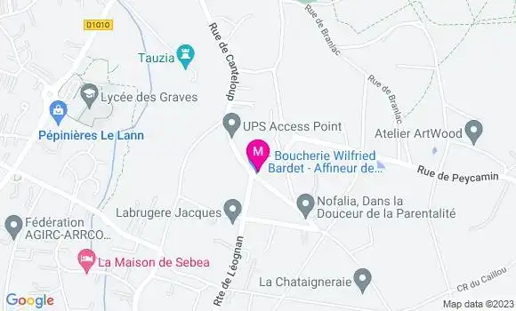 Localisation Pizzeria des Copains
