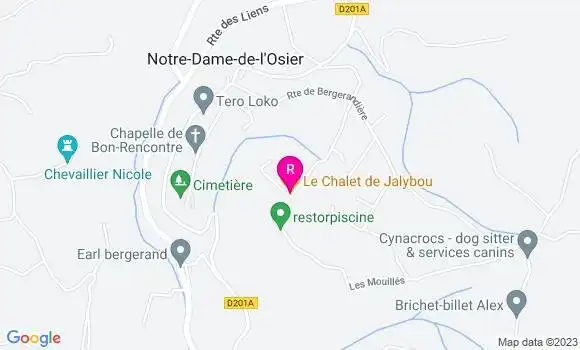 Localisation Pizzeria Le Chalet de Jalybou