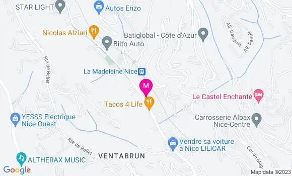 Localisation La Pizzeria d