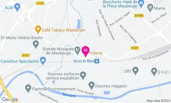 Localisation Restaurant  Friteria