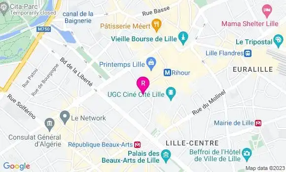 Localisation Restaurant  La Gourmandine Lilloise