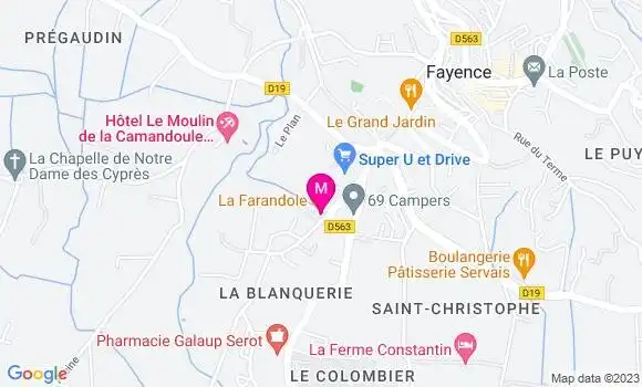 Localisation Restaurant  La Farandole