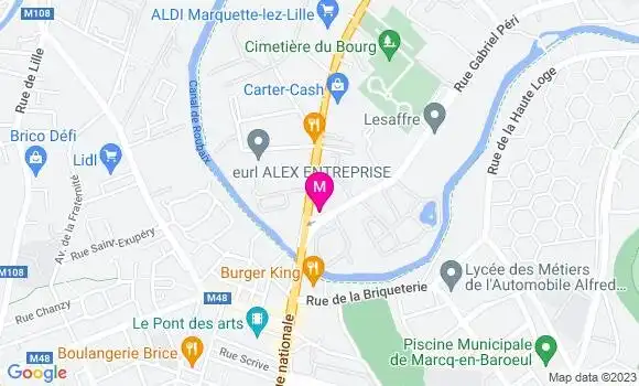 Localisation Restaurant  Friterie de la Marque