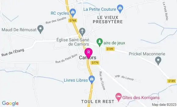 Localisation La Crêperie des Vieux Sabots