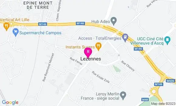 Localisation Pizzeria Europa Pizzas