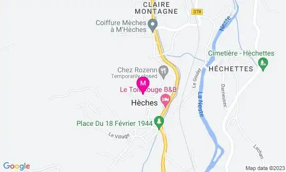 Localisation Restaurant Bar Campistrous Jean Michel