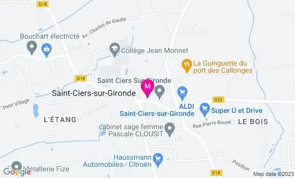 Localisation Pizzeria St Ciers Pizzas