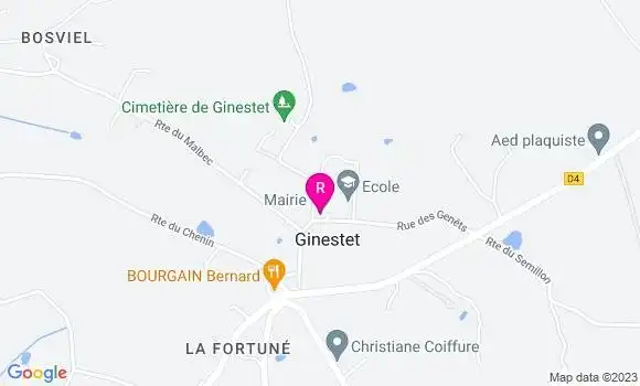 Localisation Restaurant  Bourgain Bernard