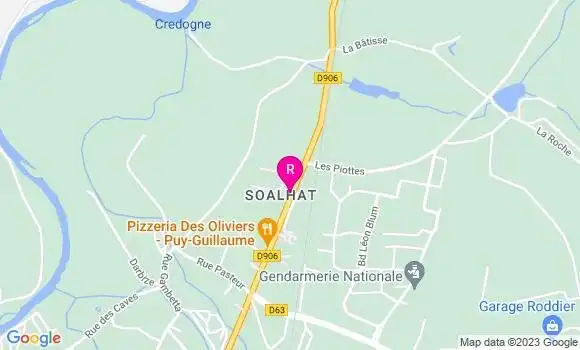 Localisation Pizzeria des Oliviers