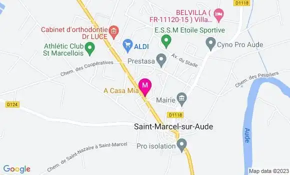 Localisation Pizzeria A Casa Mia