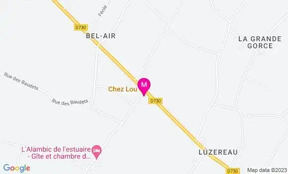 Localisation Pizzeria Chez Lou