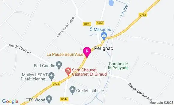 Localisation Pizzeria La Pause Beun