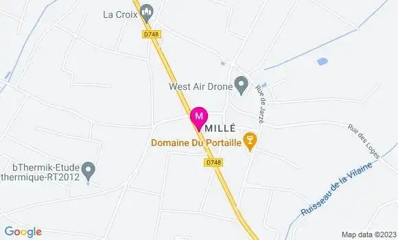 Localisation Restaurant  Les Terrasses de Bonnezeaux