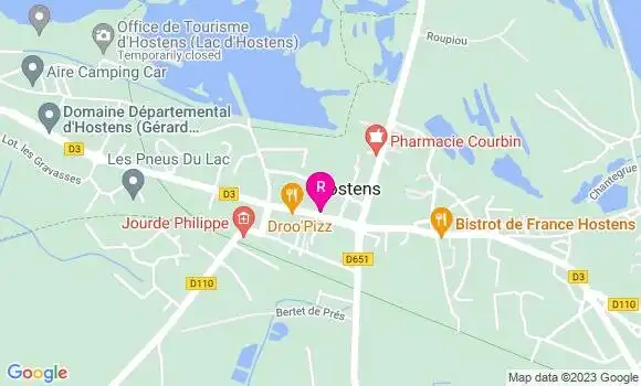 Localisation Restaurant  Le Snack du Lac