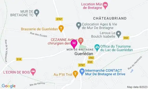 Localisation Restaurant  Le Mûr à Pizza