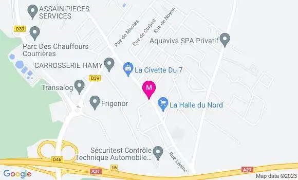 Localisation Restaurant  Friterie Chez Vero